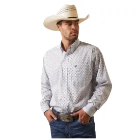 10043806 Ariat Men's Asher Wrinkle Free Long Sleeve Shirt - White