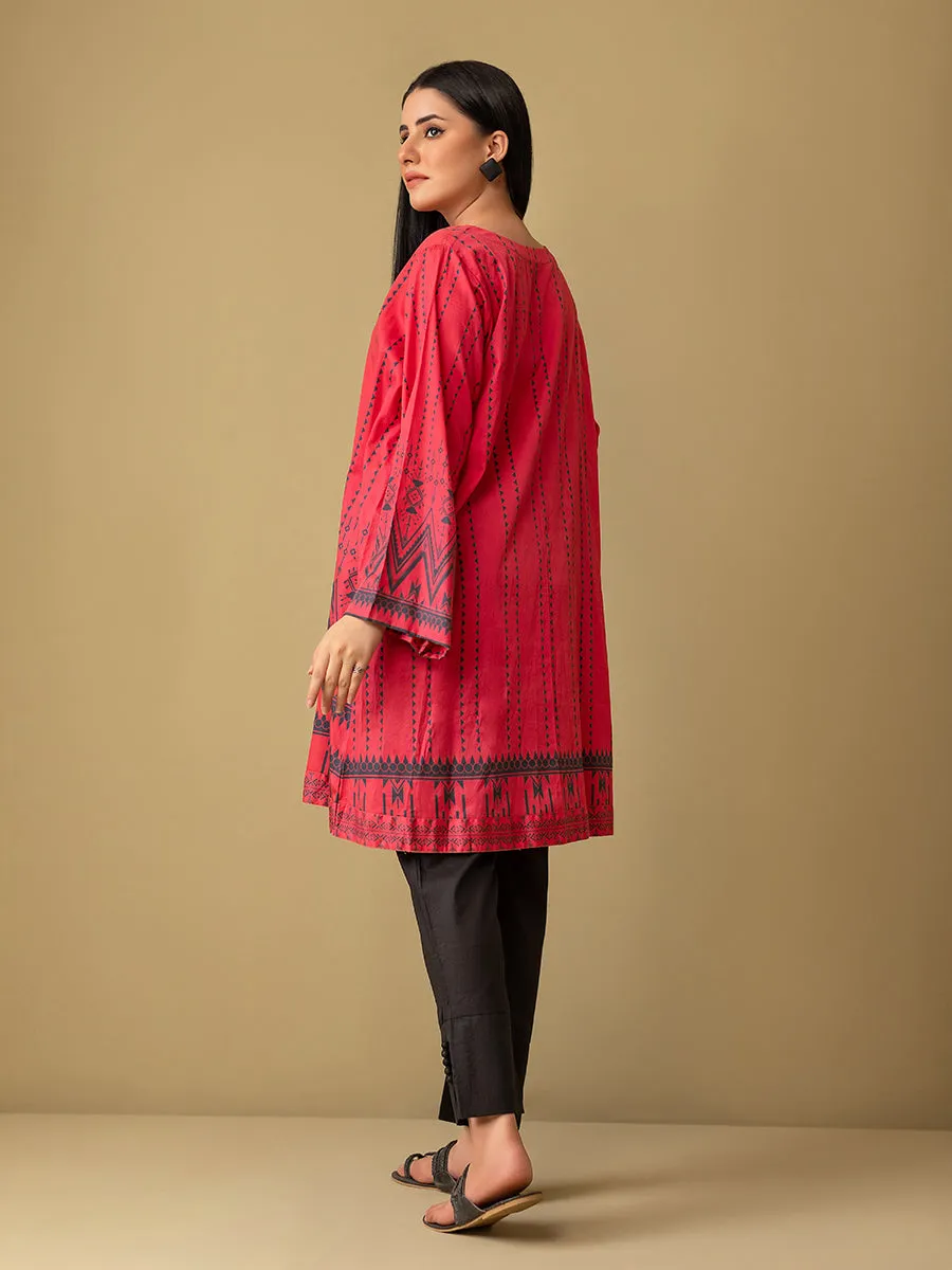 1pc - Stitched Cotton Silk Shirt