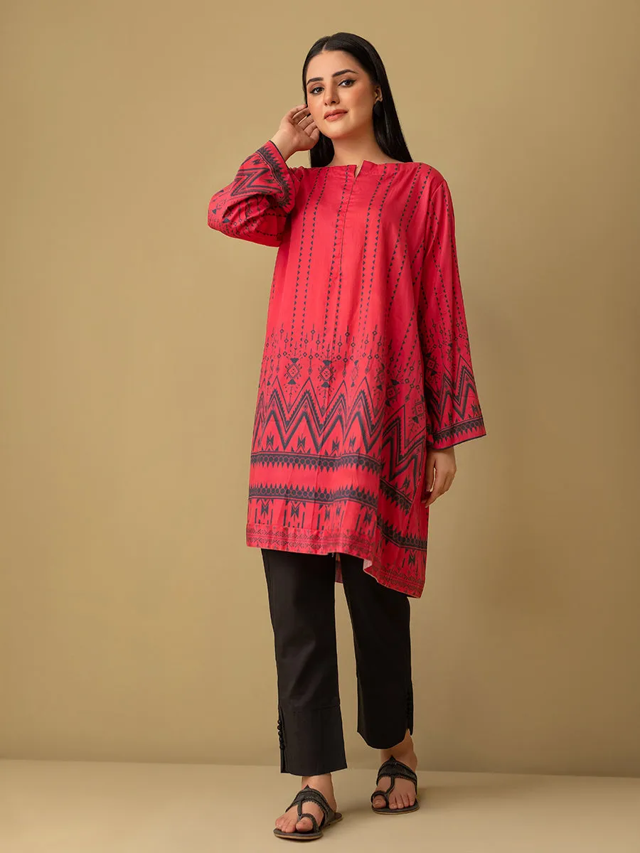 1pc - Stitched Cotton Silk Shirt