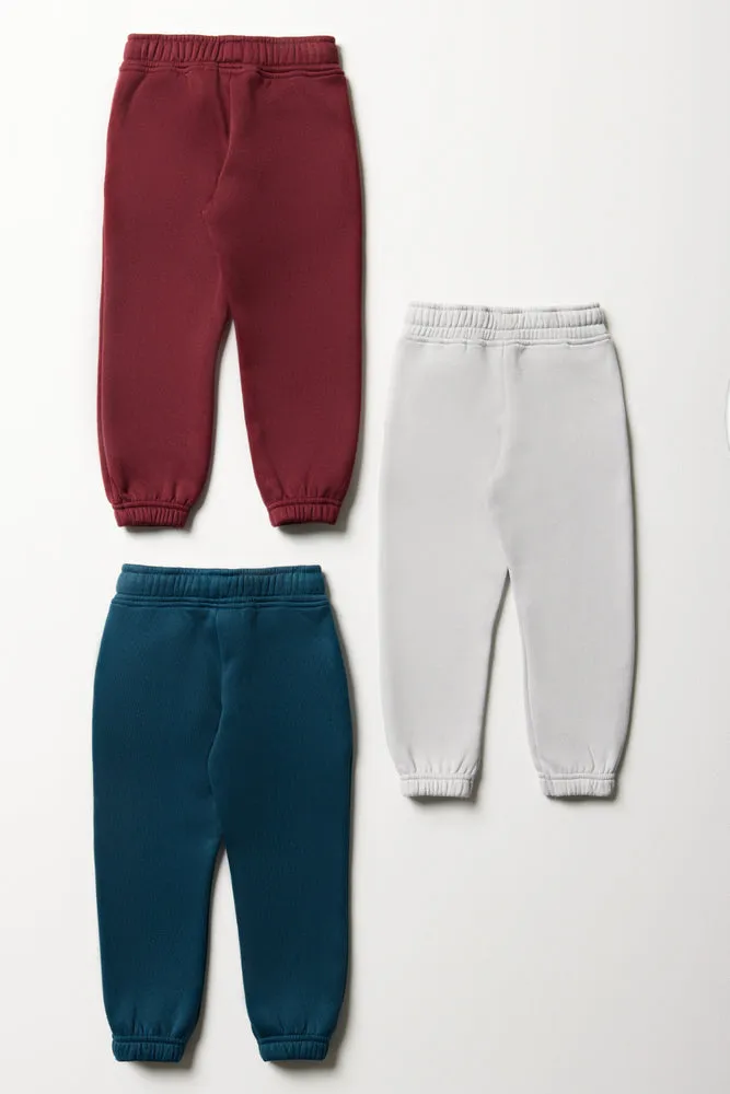 3 Pack Trackpants Red, Teal & Grey