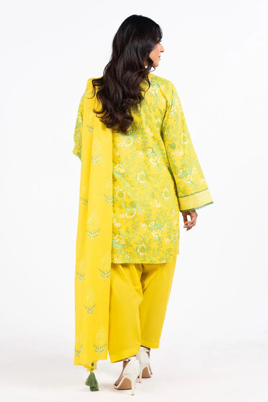 3 Pc Printed Lawn Suit With Lawn Dupatta