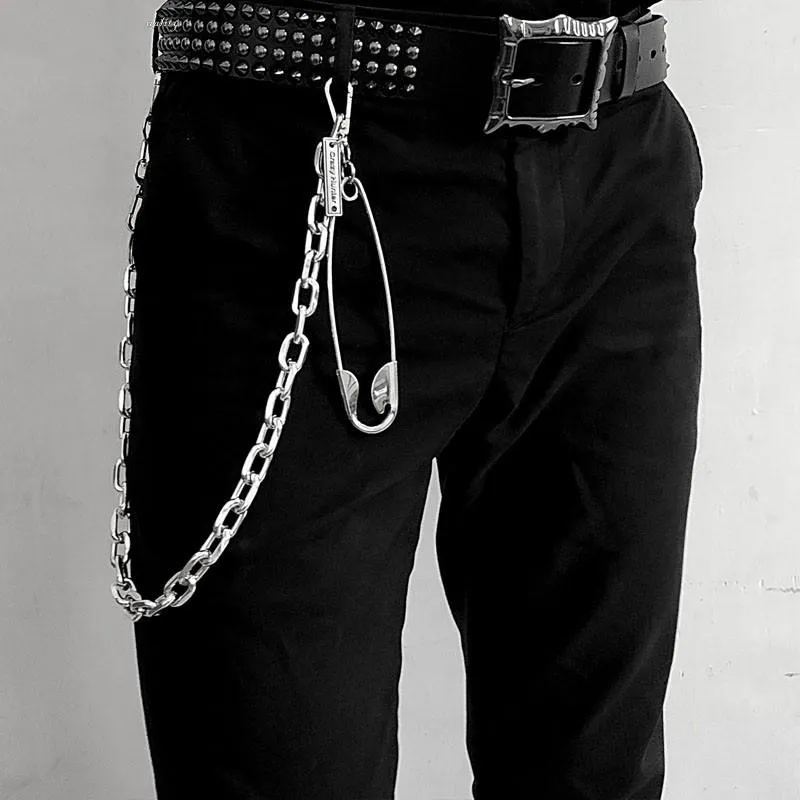 32'' Metal BIKER SILVER WALLET CHAIN LONG Safety Pin PANTS CHAIN jeans chain jean chainS FOR MEN