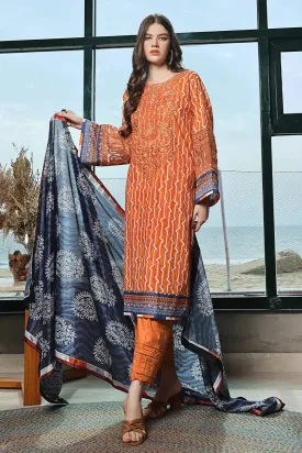 3PC Embroidered Unstitched Lawn Suit KSE-2468