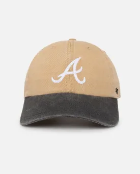 47 Brand Atlanta Braves 47 Clean Up Strapback Khaki