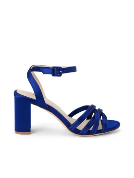 Acelynn Satin Block-Heel Sandal