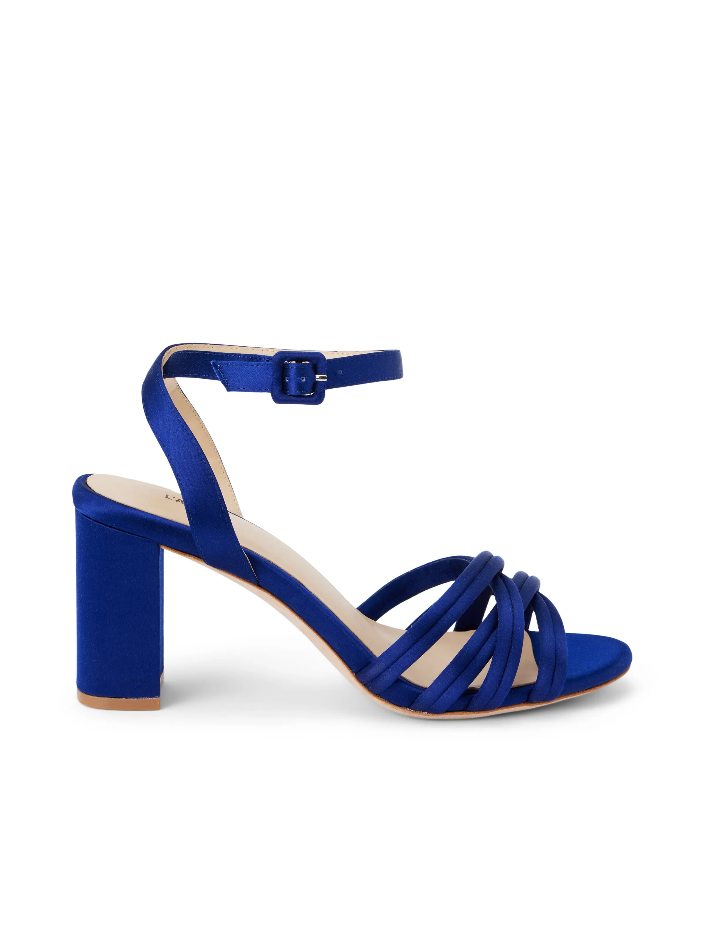 Acelynn Satin Block-Heel Sandal