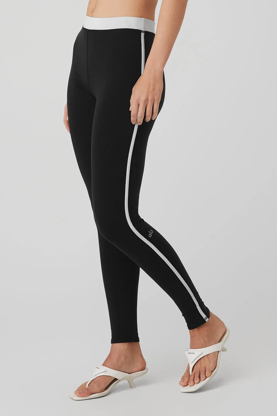 Airbrush High-Waist Streamlined Legging - Black/White