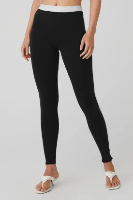 Airbrush High-Waist Streamlined Legging - Black/White