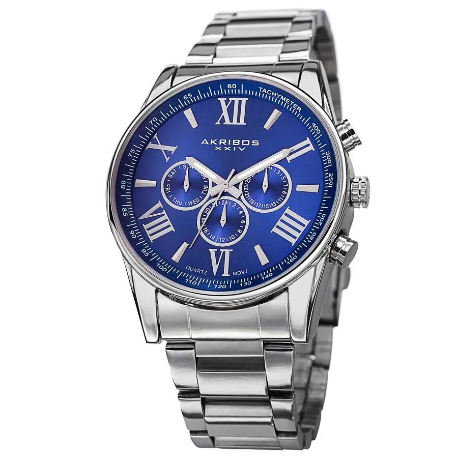 Akribos Xxiv Blue Dial Men's Watch AK736BU