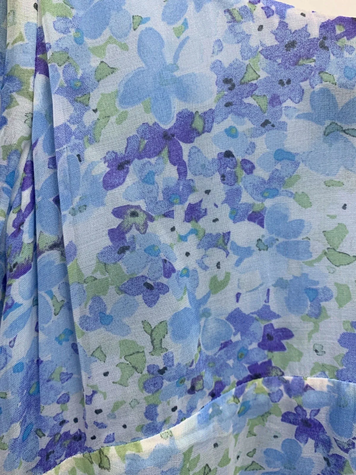 & Other Stories Blue Floral Print Dress UK XS