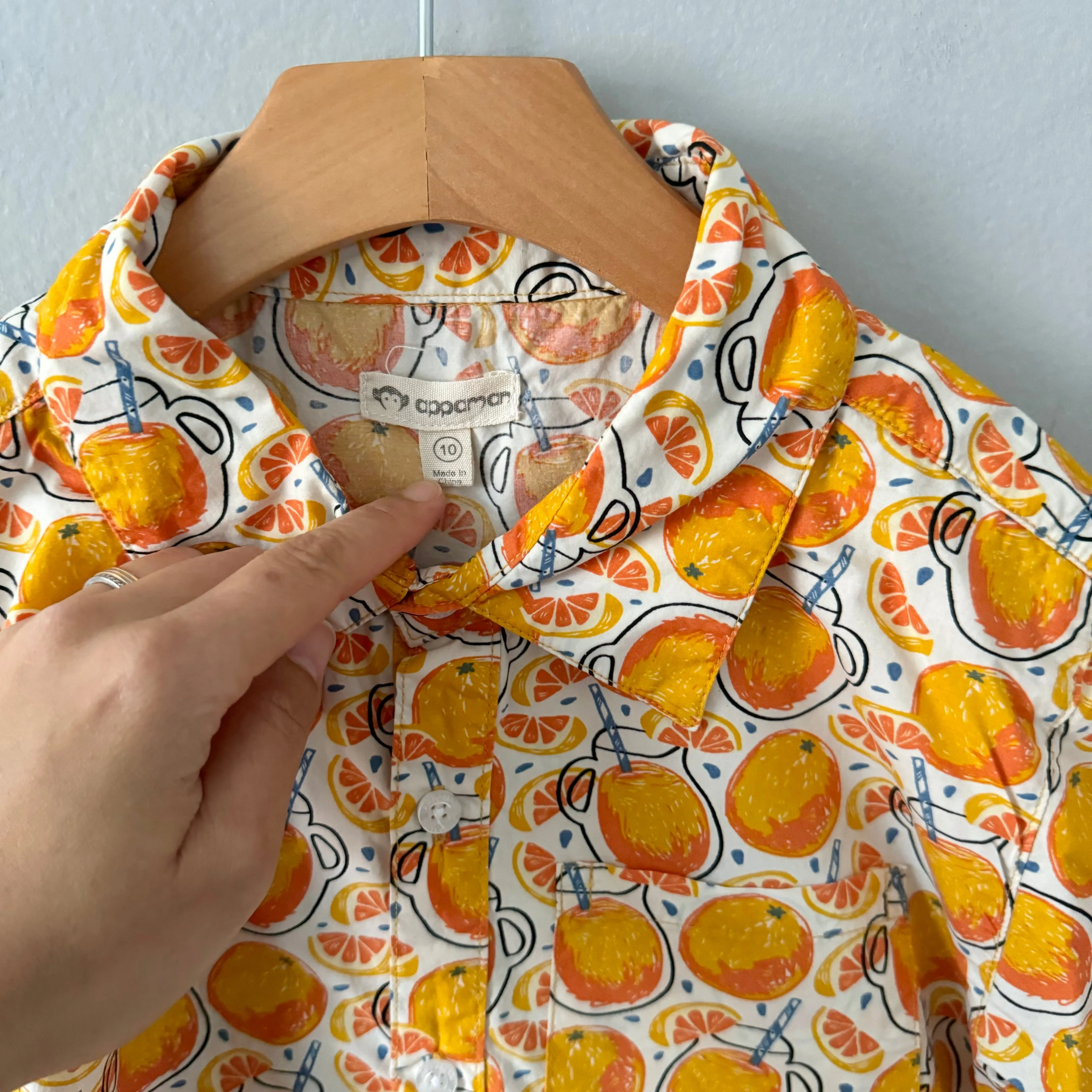 Appaman / Orange cotton shirt / 10Y