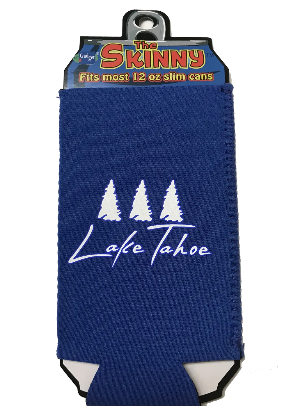 Beach and Boat Gear Koozie-Skinny 12 oz Can Cooler w/Lake Tahoe