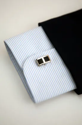 Black Silver Cufflinks