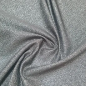 Black Silver Foil Lycra Cotton Satin Fabric