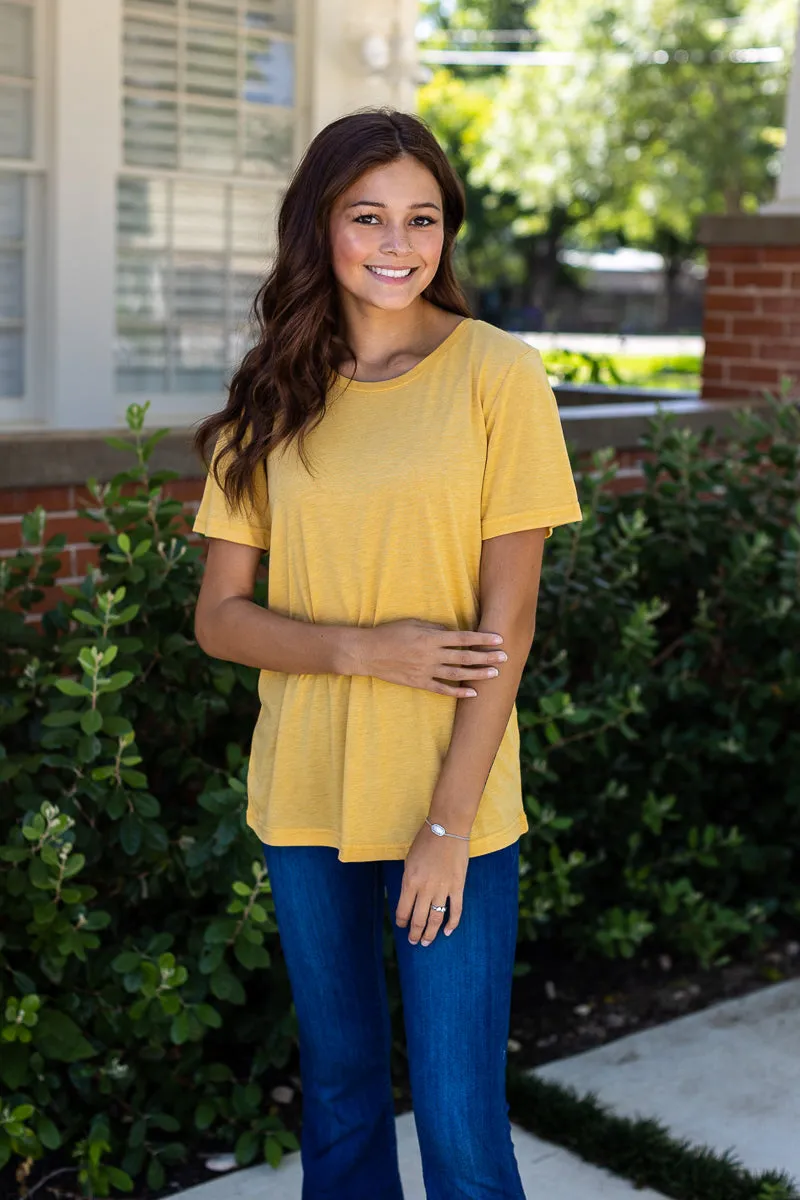 Blank Mustard Crewneck Tee