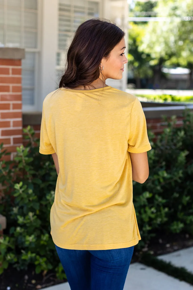 Blank Mustard Crewneck Tee