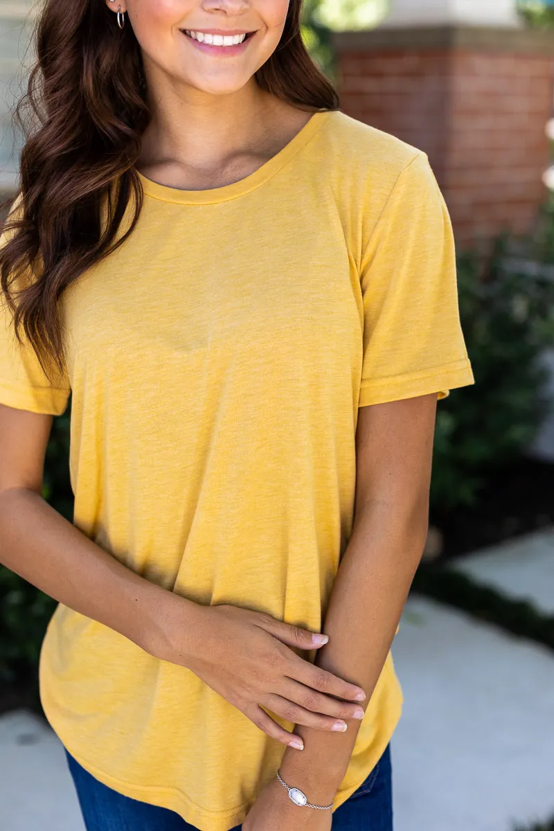 Blank Mustard Crewneck Tee