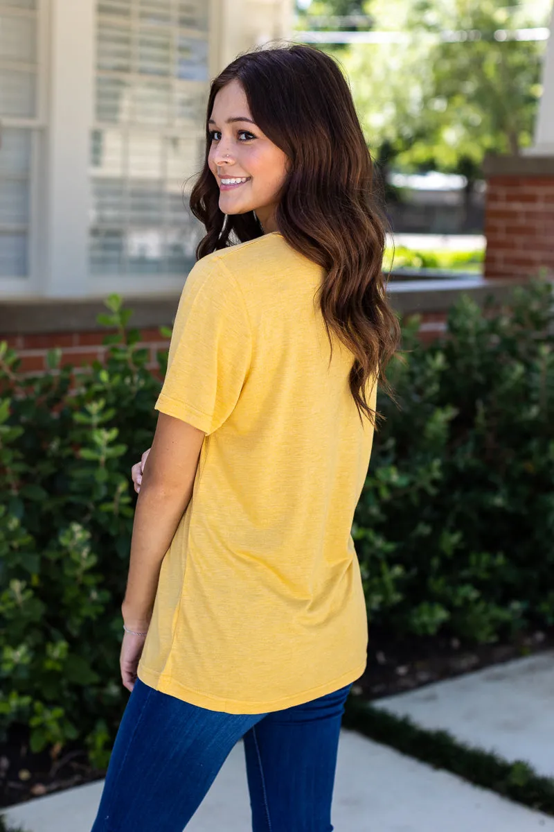 Blank Mustard Crewneck Tee