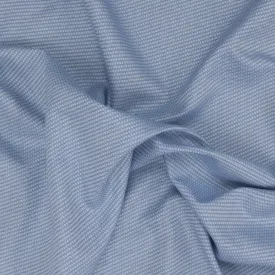 Blue White and Silver Diagonal Stripes 100% Fine Shirting Cotton Fabric