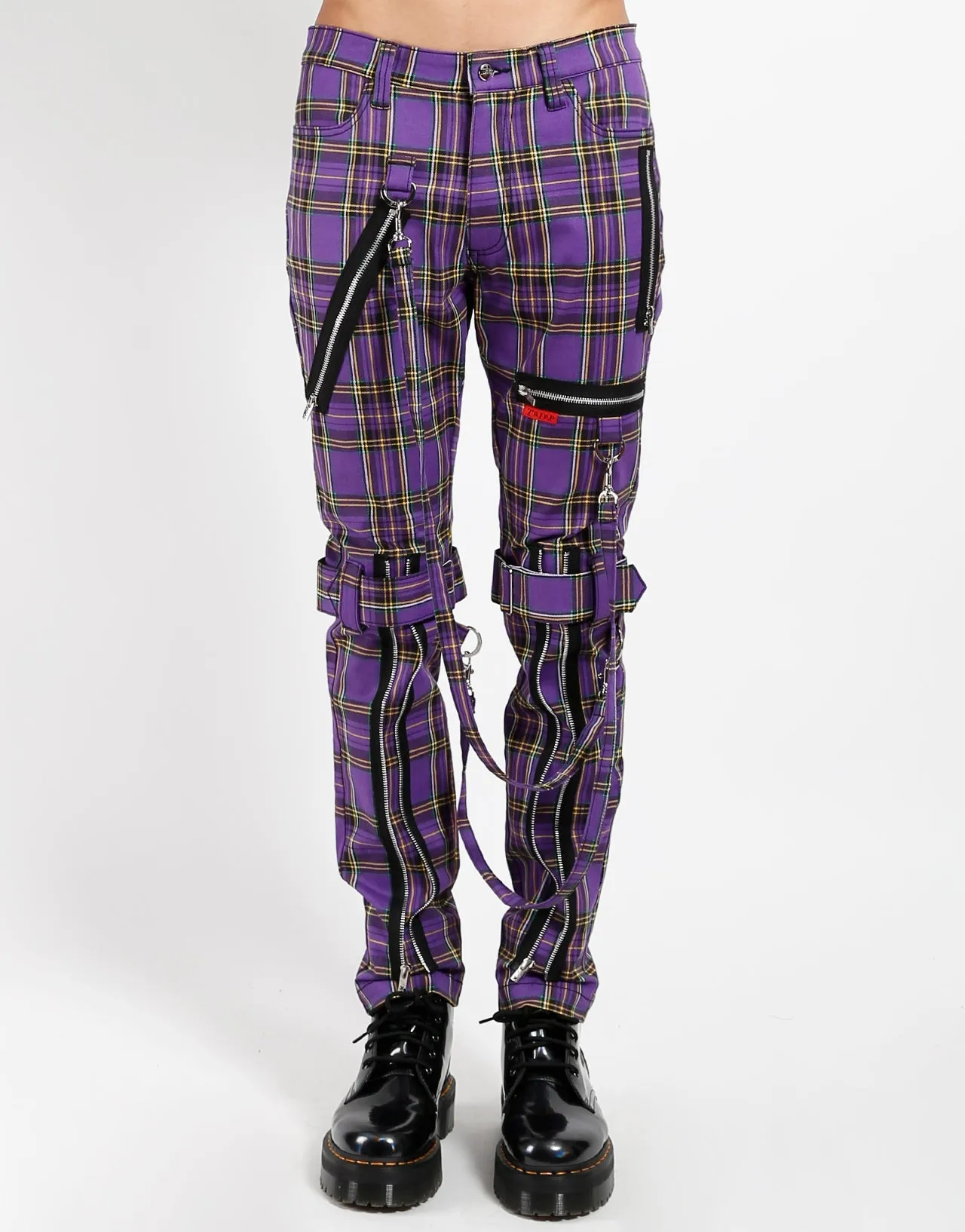 BONDAGE PANT VIOLET PLAID