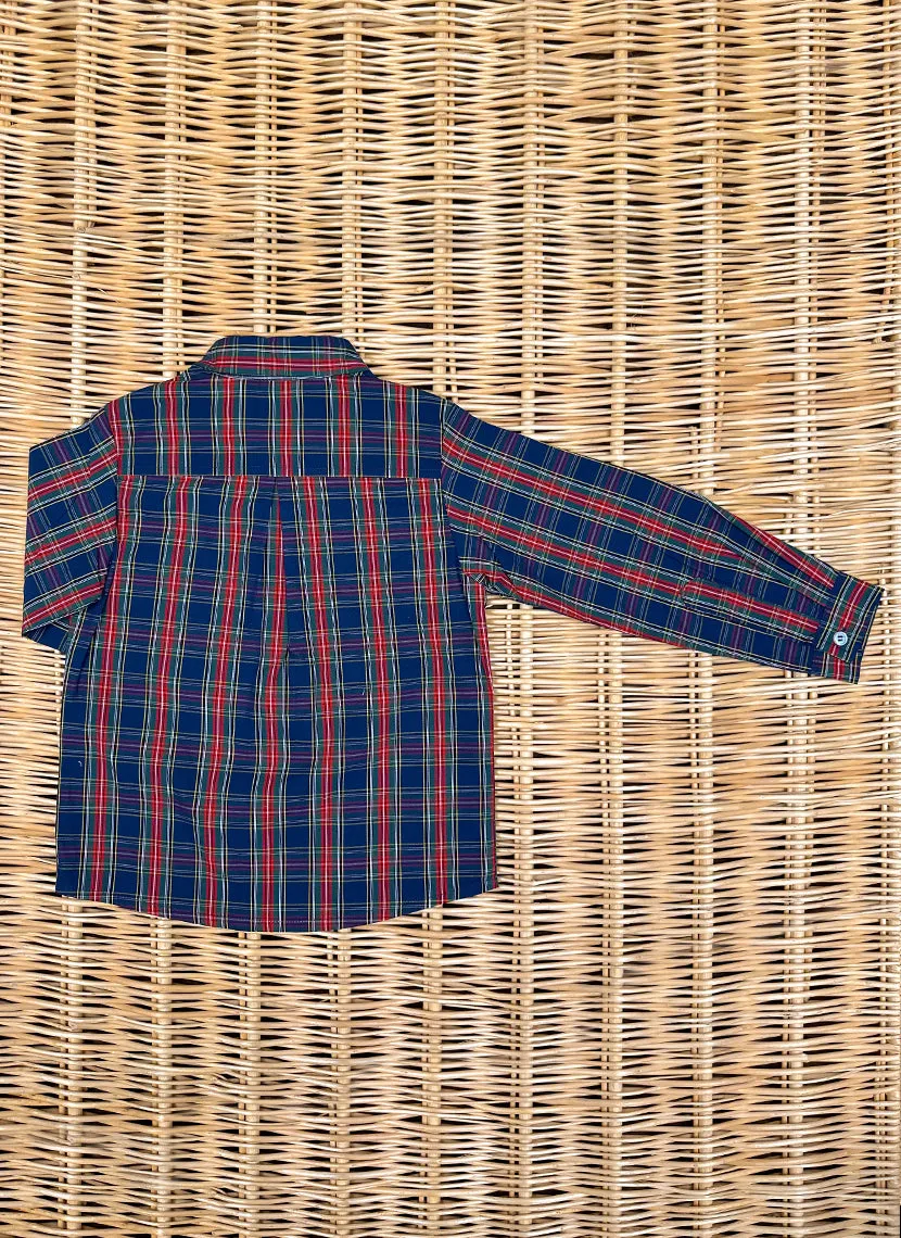 Boys' checked cotton Long Sleeve shirt