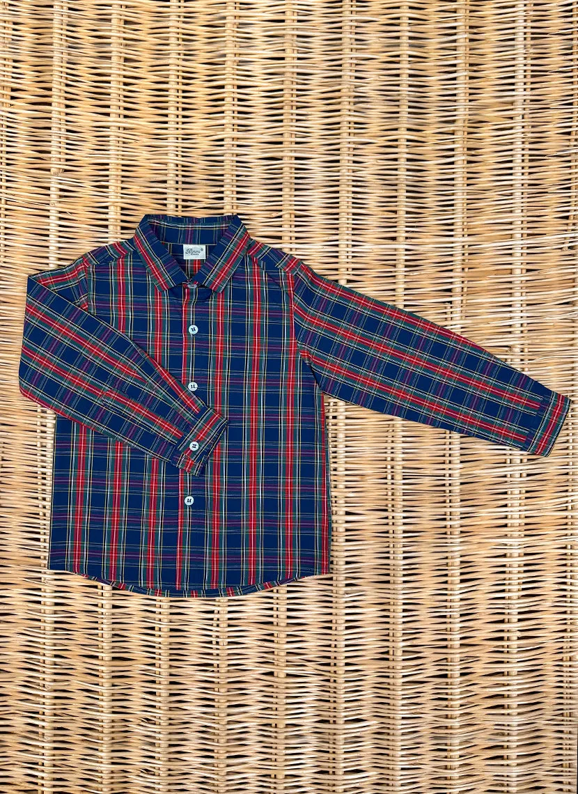 Boys' checked cotton Long Sleeve shirt