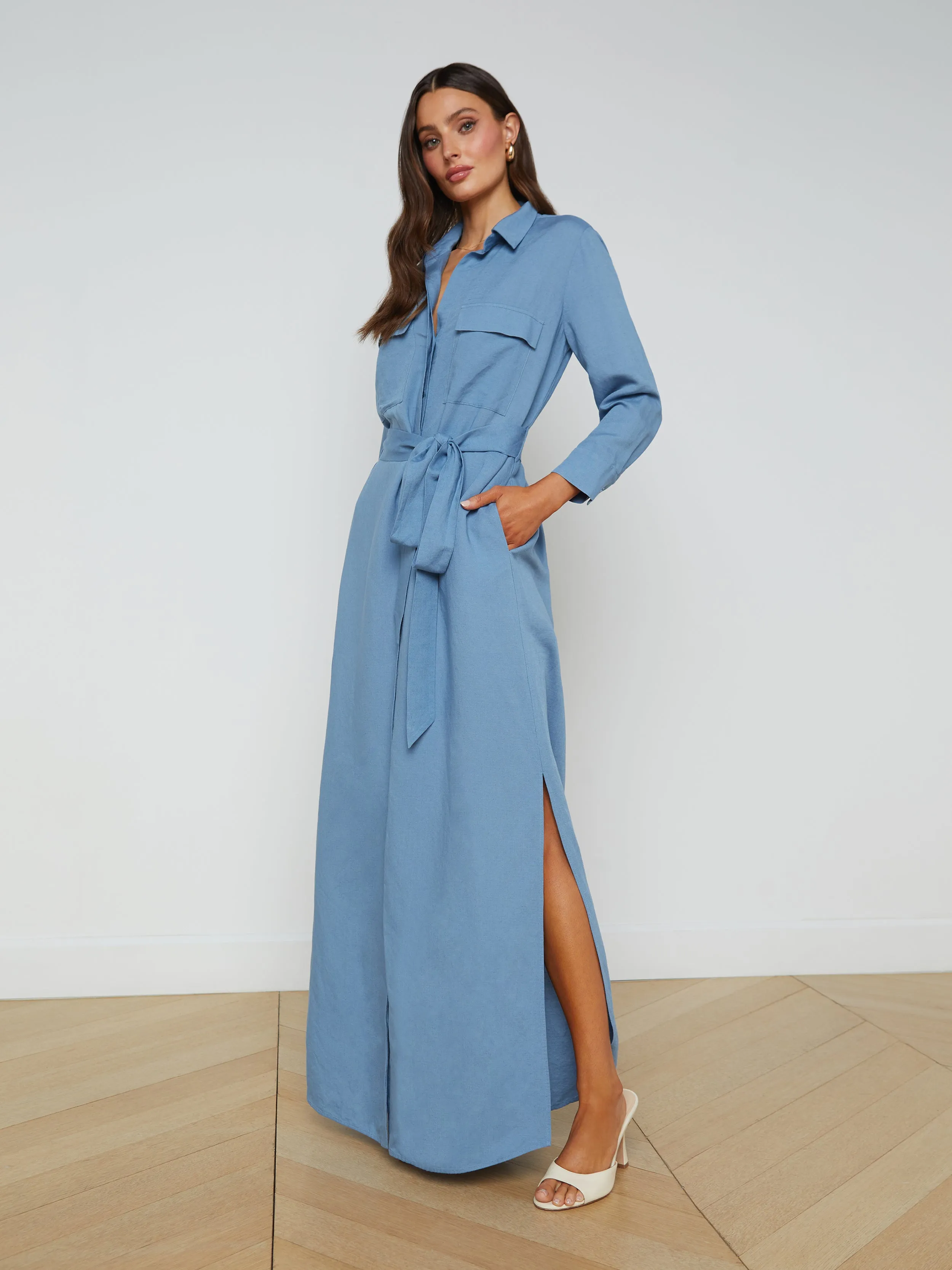 Cameron Linen-Blend Shirt Dress