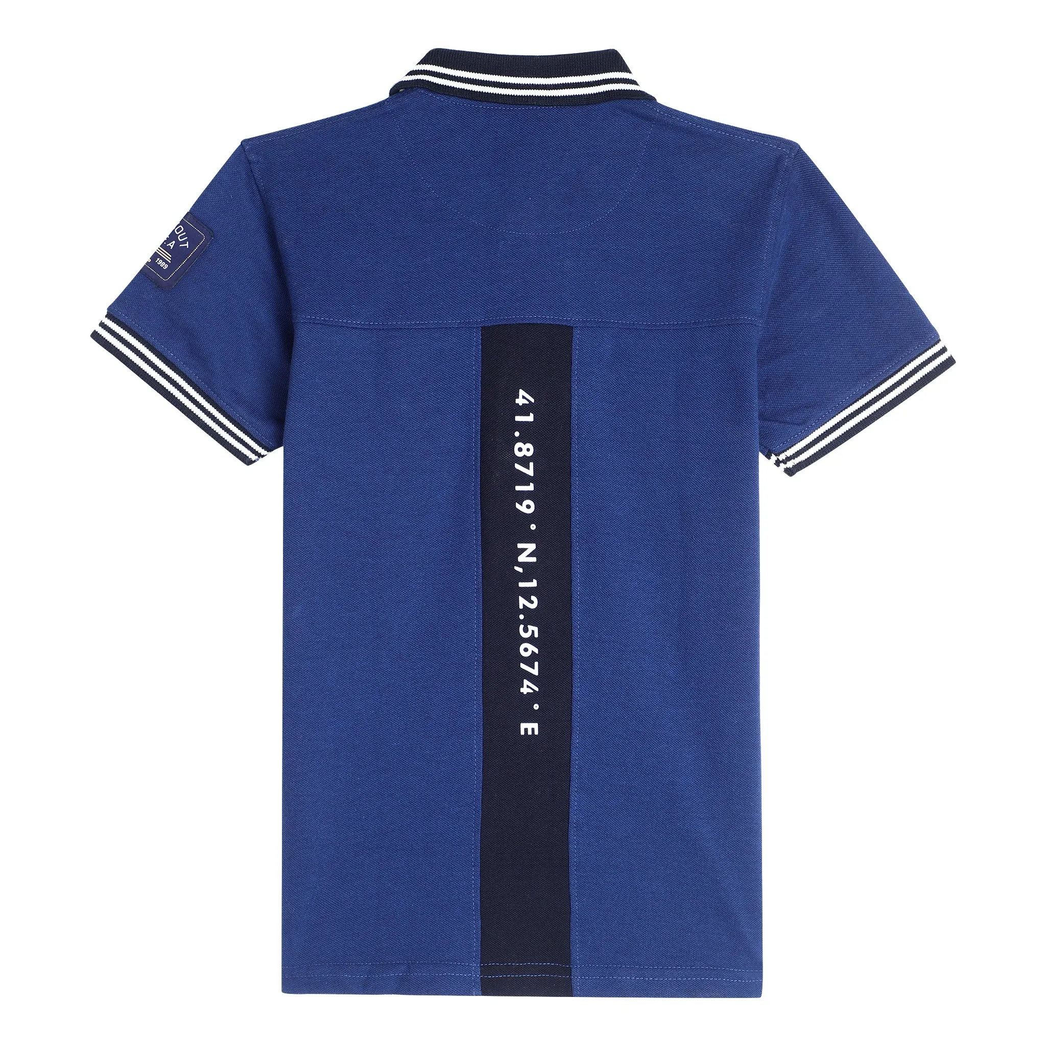 Cantabil Boys Indigo Melange Printed Half Sleeves Casual T-Shirt