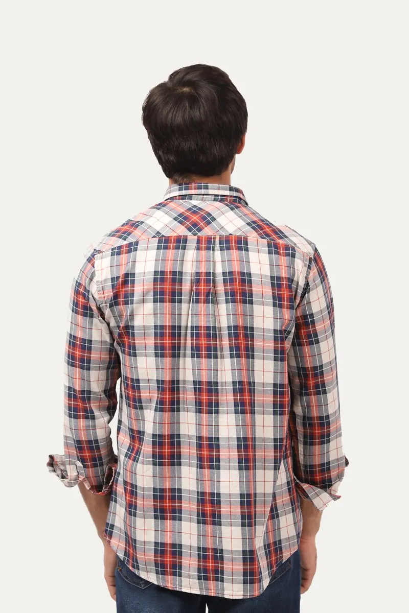 Contrast Checked Shirt