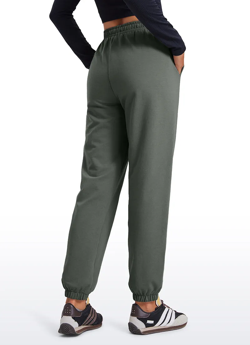 Cotton Fleece Sweatpants Pockets Joggers 28"