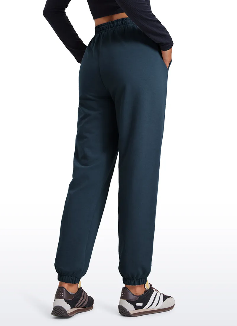 Cotton Fleece Sweatpants Pockets Joggers 28"