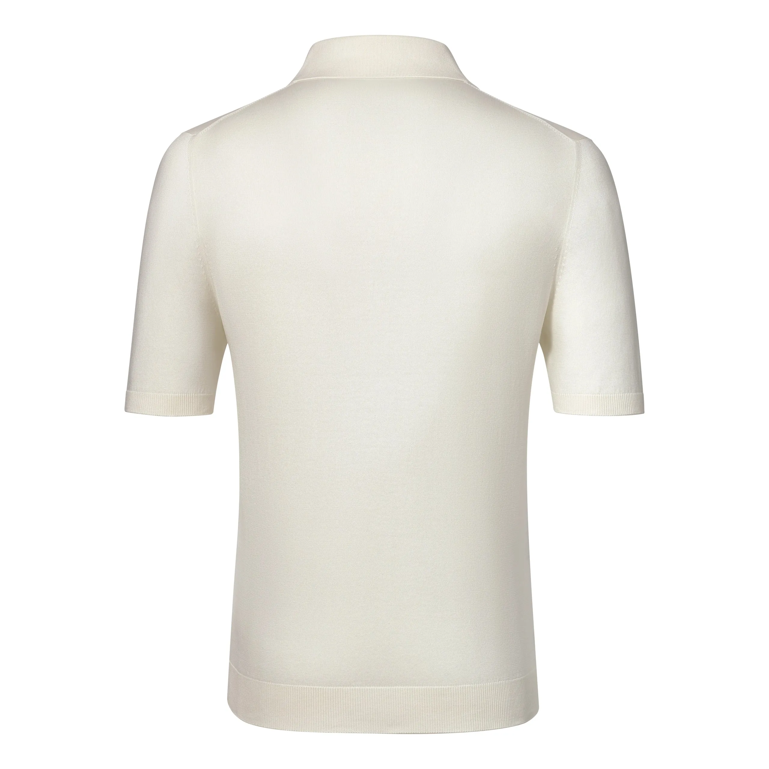 Cotton Polo Shirt in Milky White