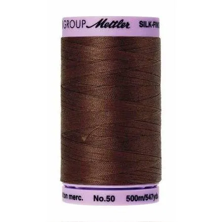 Cotton Sewing Thread - Friar Brown 500m/547yd - Mettler Silk Finish All Purpose