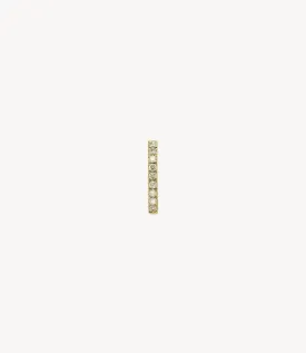 Diamond 10mm Skinny Huggie Earring