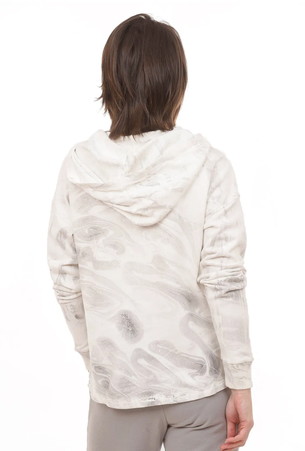 Easy Fit Tie-Dye Hoodie, Silver Crystal