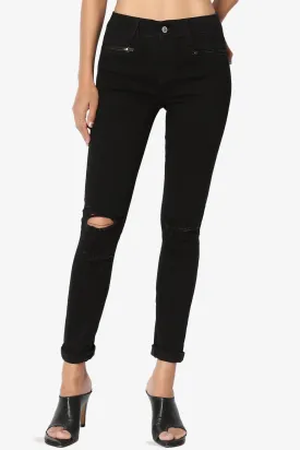 Edgemont Zip Pocket Rip Skinny Jeans