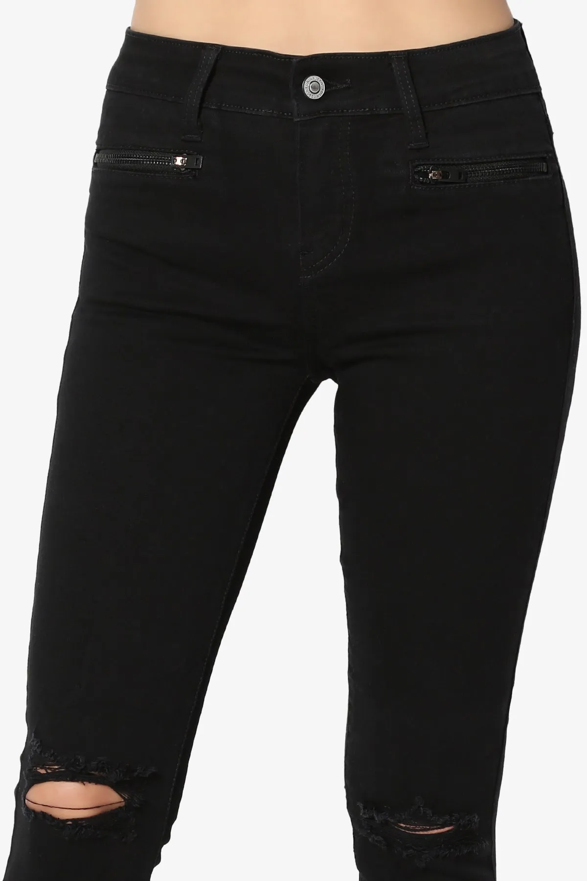 Edgemont Zip Pocket Rip Skinny Jeans