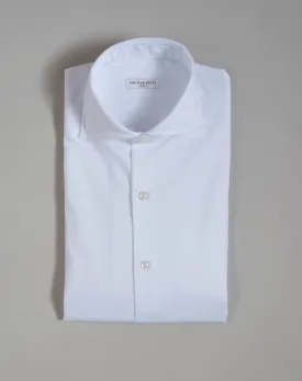 Ghirardelli Textured Cotton Shirt / White