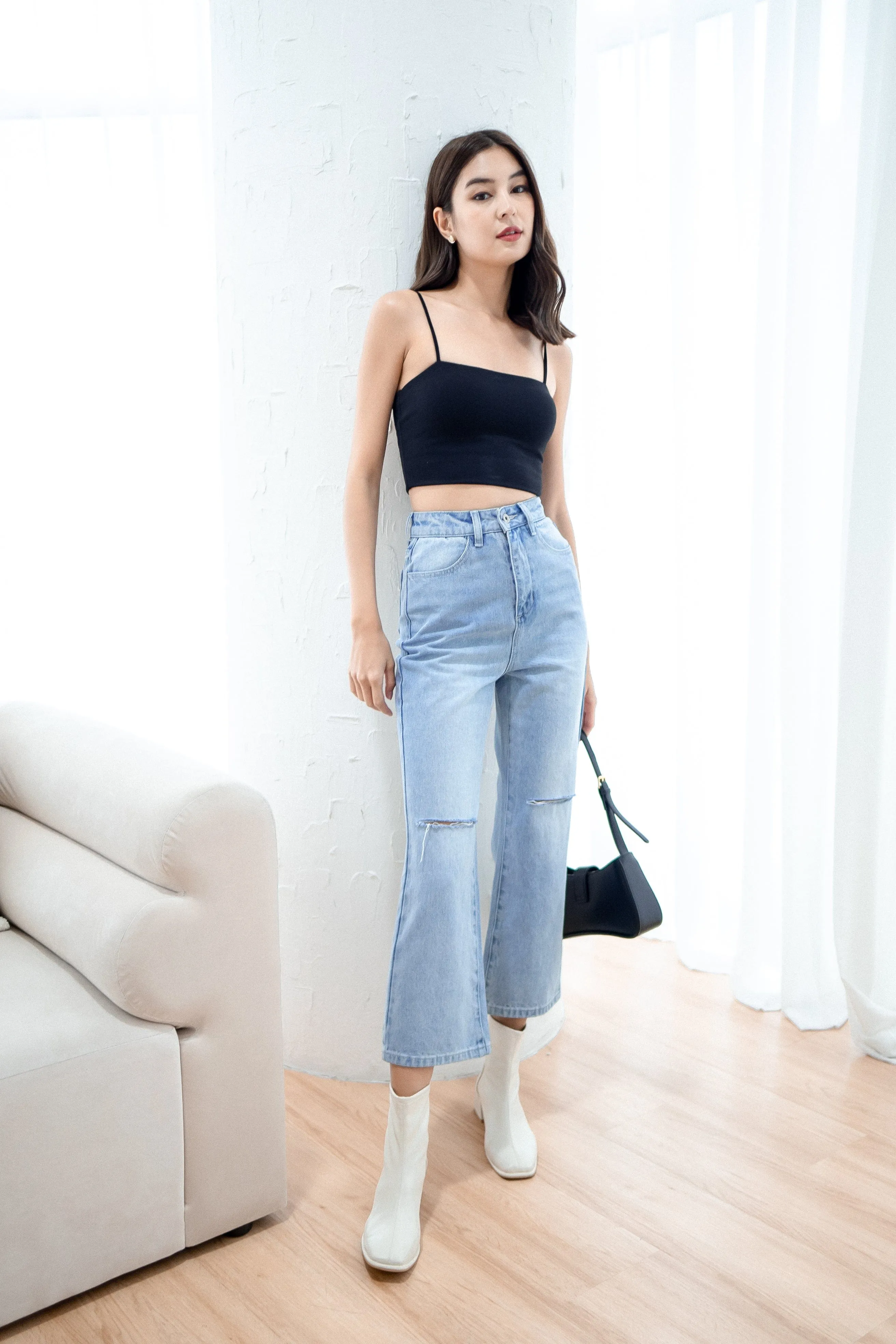 HANSEL SLIT DENIM JEANS IN LIGHT