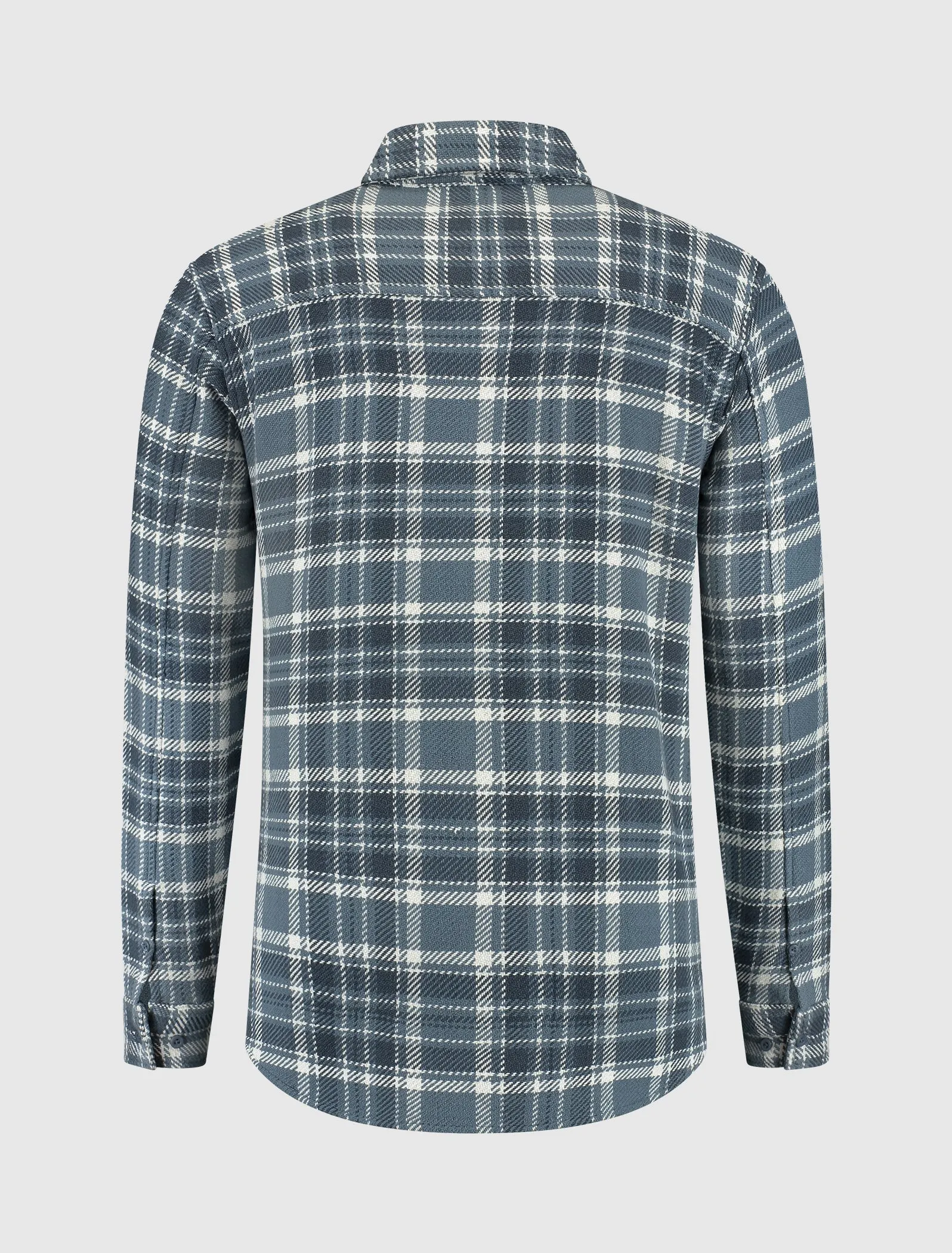 Heavy Twill Checked Shirt | Blue