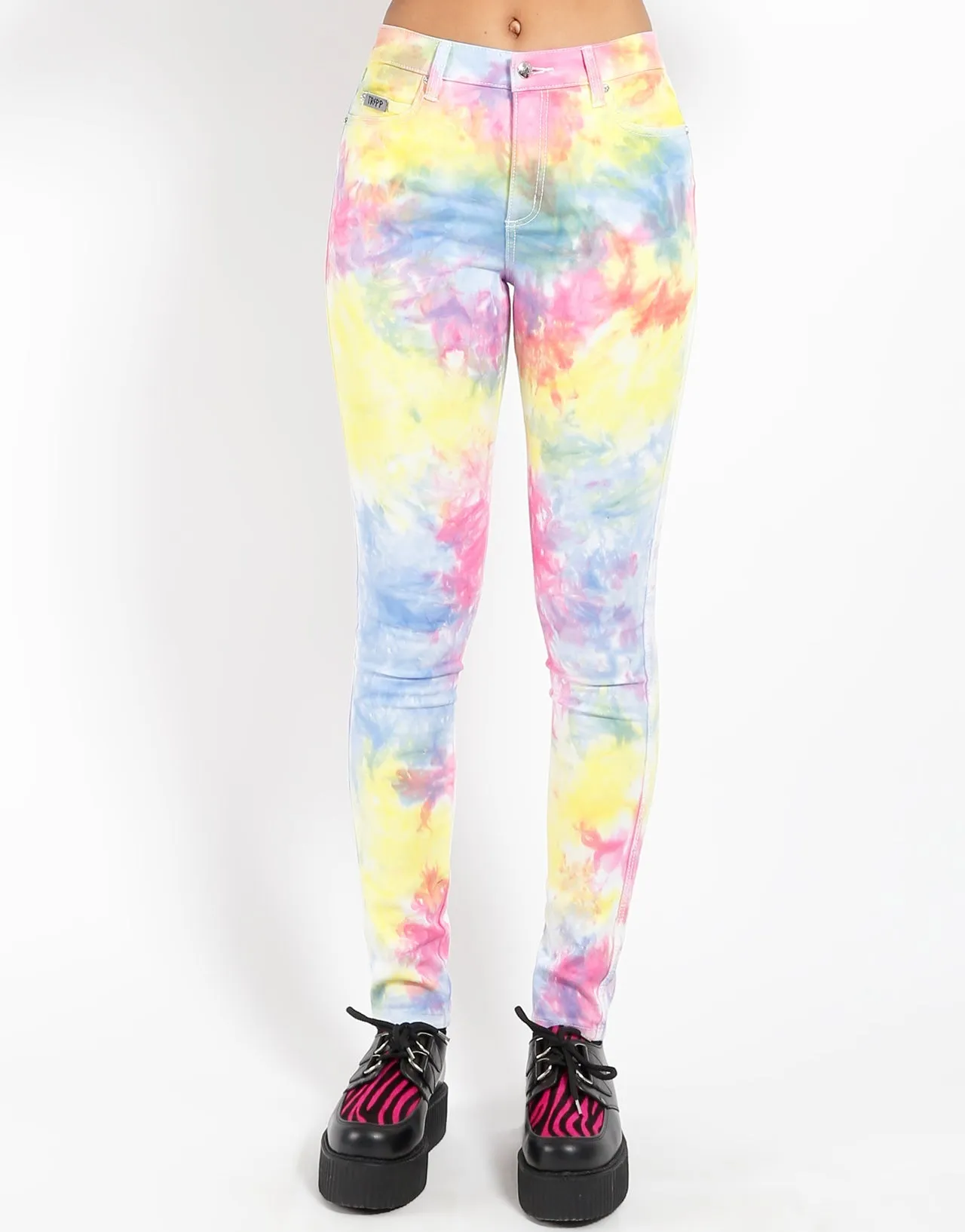 HIGH WAIST FESTIVAL TIE DYE JEAN