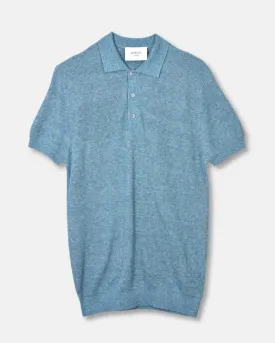 Knitted SS Polo - Petrol