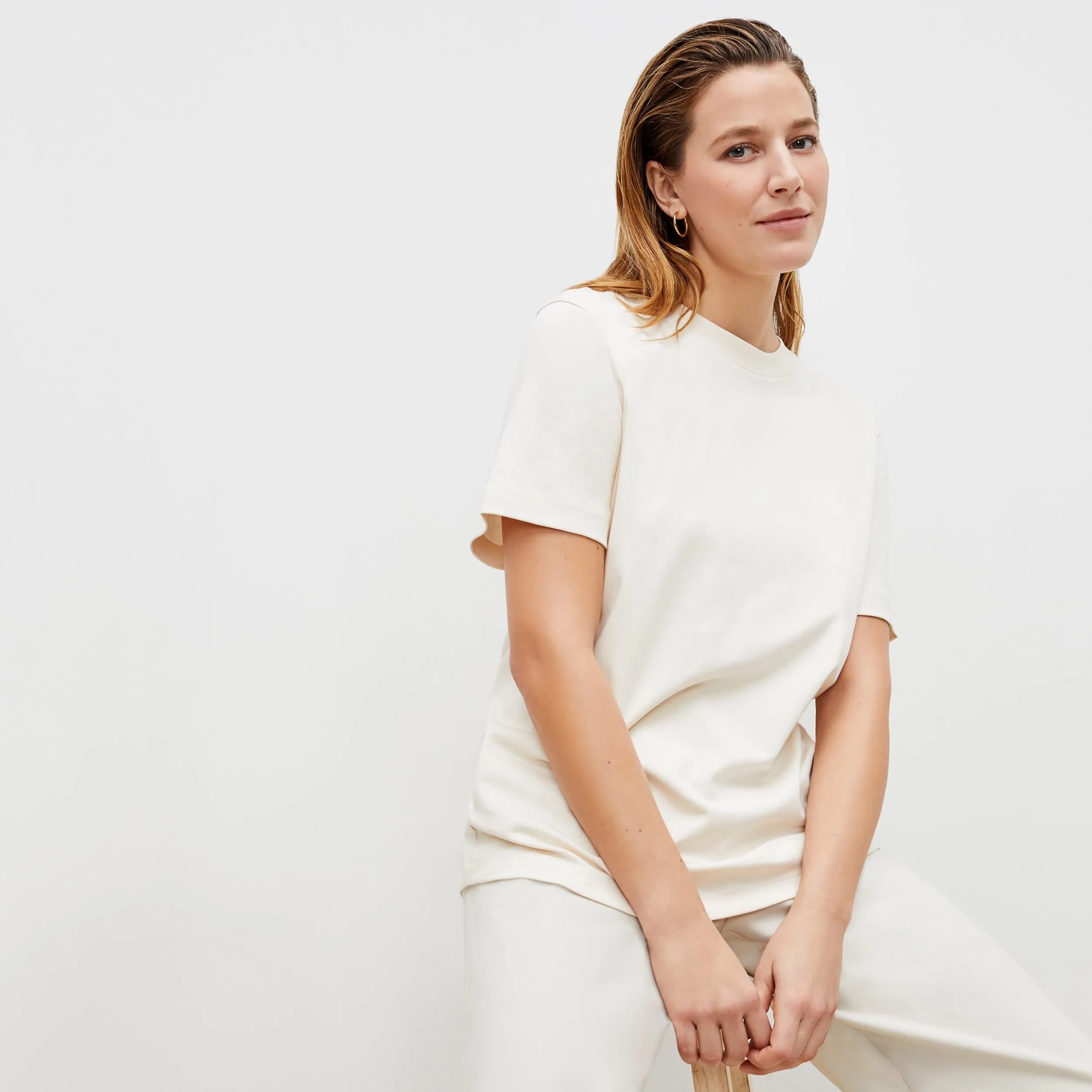 Leslie T-Shirt - Organic Pima Cotton :: Ivory