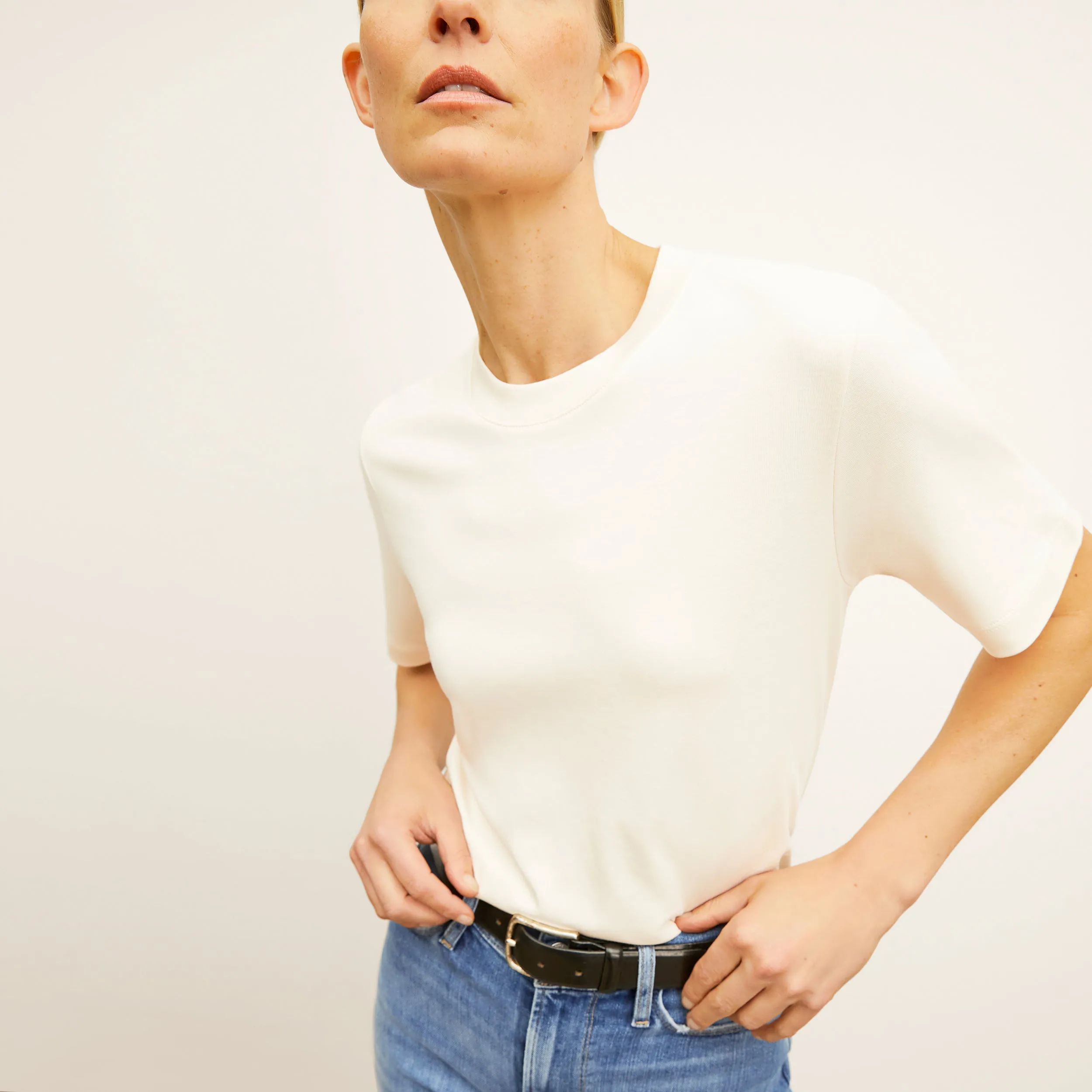 Leslie T-Shirt - Organic Pima Cotton :: Ivory