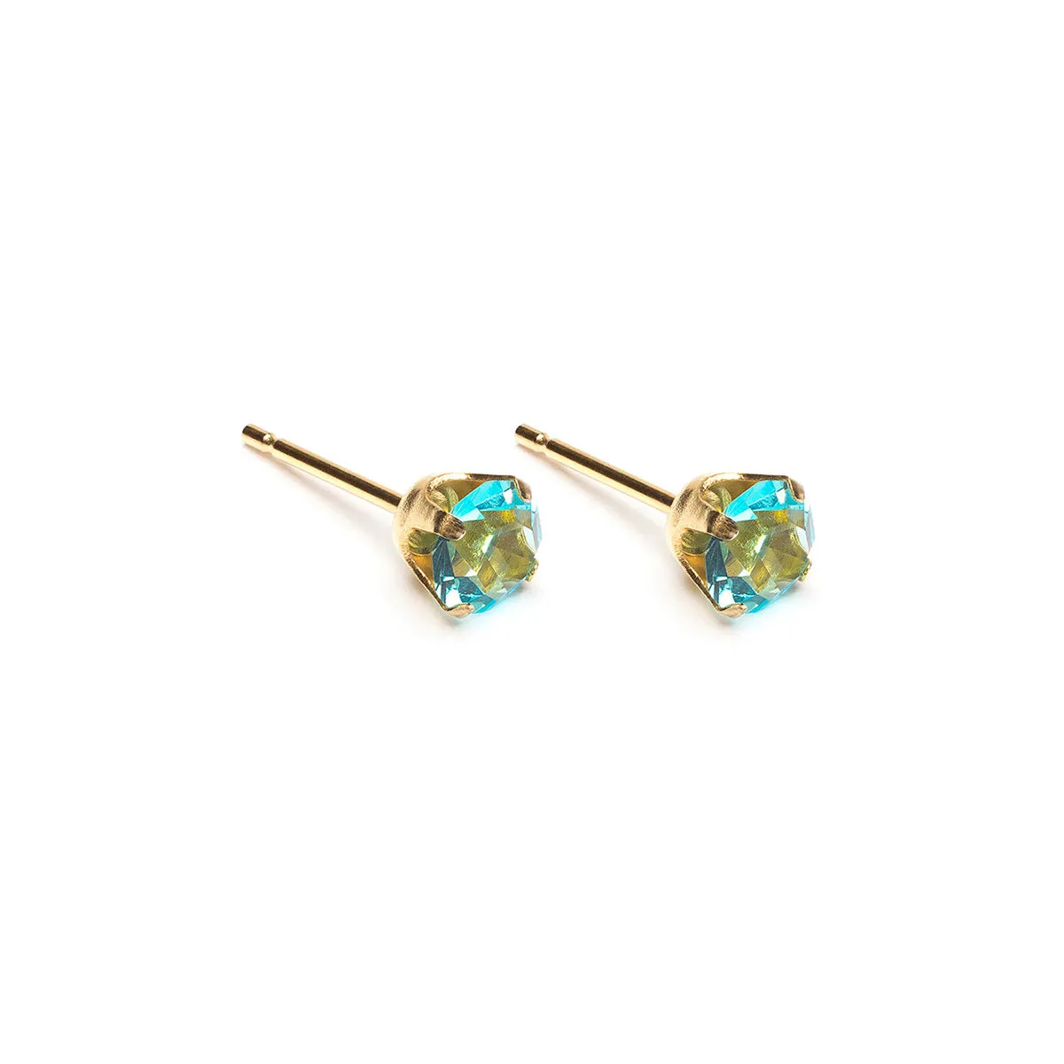 March Birthstone 5mm Earrings