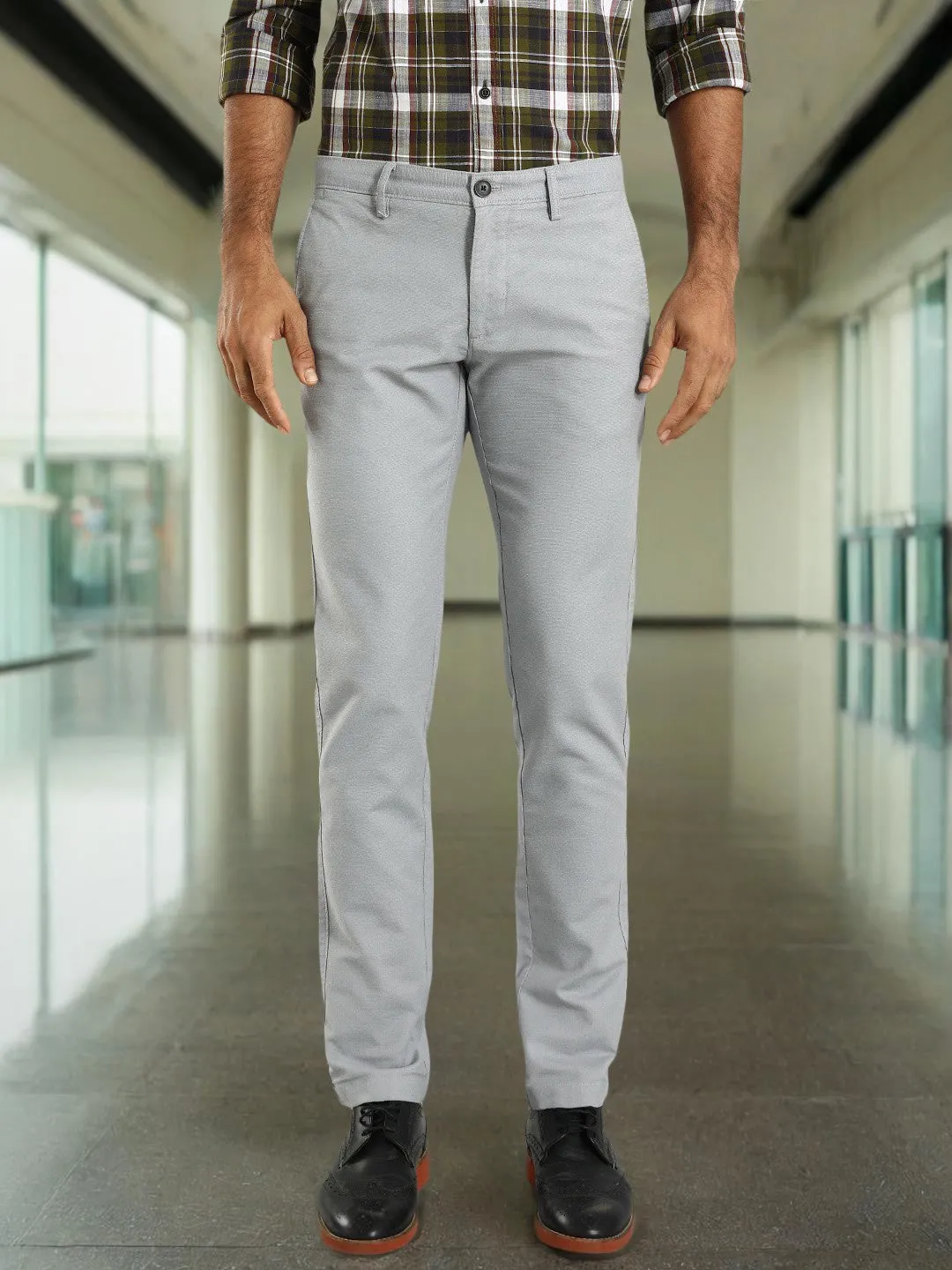 Men Brooklyn Fit Cotton Stretch Trouser