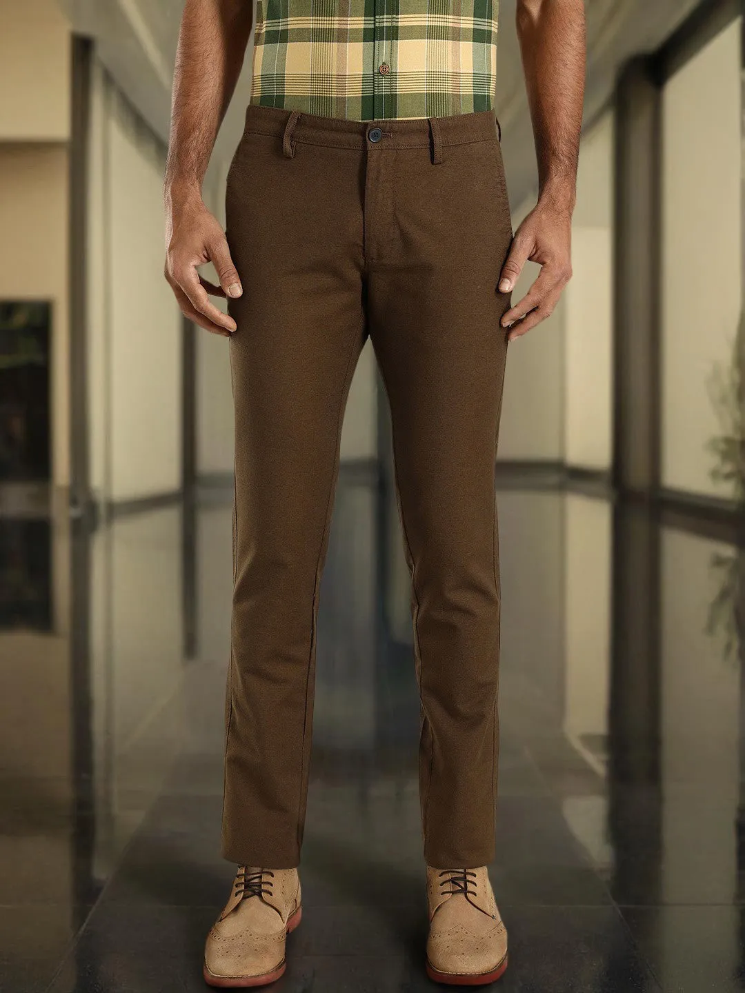 Men Brooklyn Fit Cotton Stretch Trouser