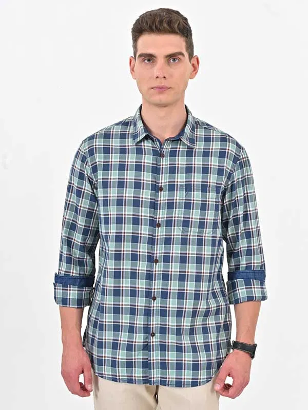 Men Checked Full Sleeve Cotton Shirt