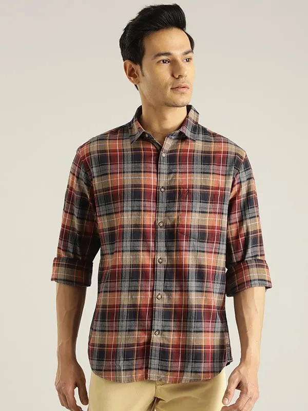 Men Checked Full Sleeve Cotton Shirt