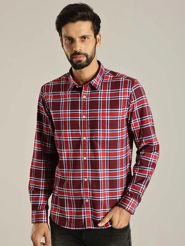 Men Checked Full Sleeve Cotton Shirt